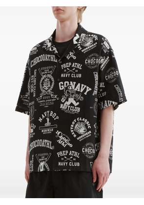 CHOCOOLATE printed short-sleeve shirt - Black