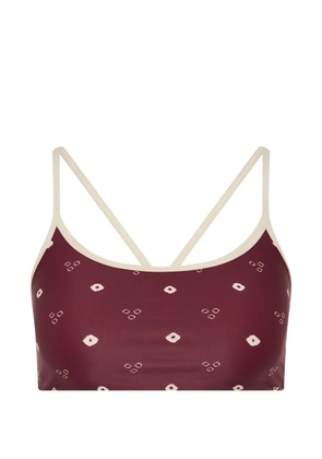 The Upside bandhani-print sports bra - Brown
