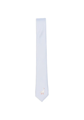 Moschino goose-print tie - Blue