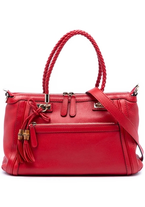Gucci Pre-Owned 2016-2026 Pebbled Calfskin Bella satchel - Red