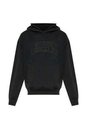 Moose Knuckles logo-detail hoodie - Black