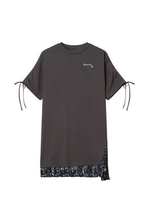 Musium Div. tie-detail pleated dress - Grey