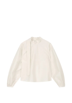 TOMBOY high-neck long-sleeve blouse - Neutrals