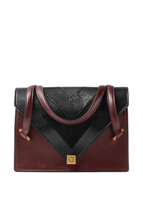 Versace Severine python-effect leather shoulder bag - Brown