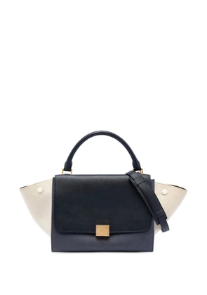 Celine Pre-Owned 2014 Small Tricolor Canvas and Calfskin Trapeze satchel - Blue