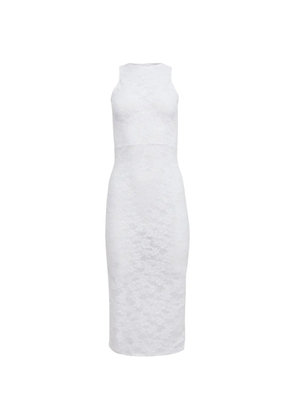 Fleur Du Mal Le Stretch lace racer midi dress - White
