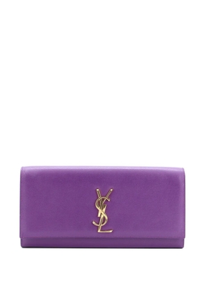 Saint Laurent Pre-Owned Classic Monogram Leather Long clutch bag - Purple