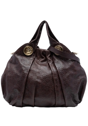 Gucci Pre-Owned 2016-2026 Large Guccissima Hysteria satchel - Brown