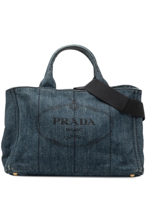 Prada Pre-Owned 2013-2026 Denim Canapa Logo satchel - Blue