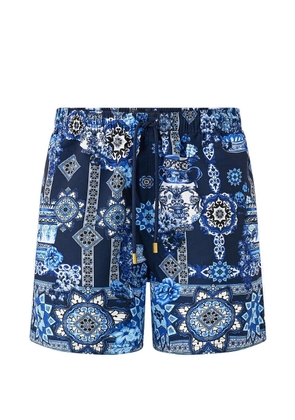 Camilla elastic-waist swim shorts - Blue