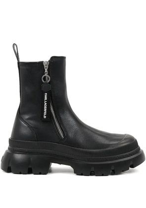 Karl Lagerfeld zip-detail chunky sole boots - Black