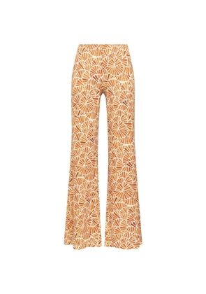 MALIPARMI elasticated-waist printed trousers - Orange