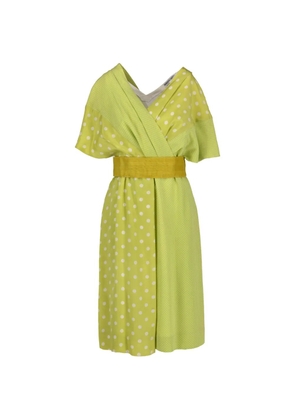 Roberto Capucci Vintage V-neck polka dot dress - Green