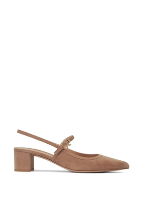 Gianvito Rossi slingback suede heeled pumps - Brown