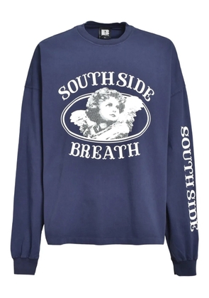 BREATH Angel logo long-sleeve T-shirt - Blue