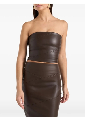 Manière De Voir Evie panelled bandeau top - Brown