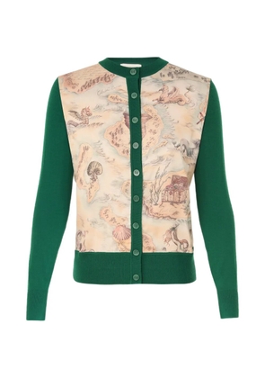 ZIMMERMANN Rebellion silk-front cardigan - Green