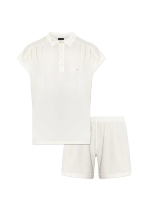 Emporio Armani buttoned short-sleeve pajama set - White