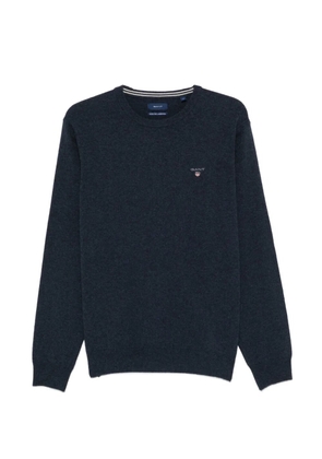 Gant logo-embroidered crew-neck sweater - Blue