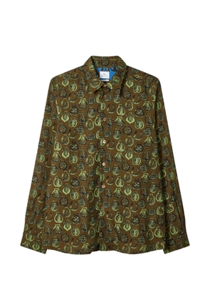 PS Paul Smith abstract-pattern shirt - Brown