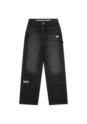 AAPE BY *A BATHING APE® Moonface-appliqué jeans - Grey