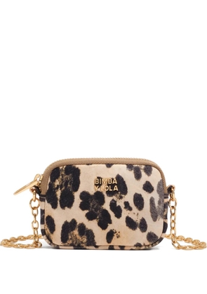 Bimba y Lola leopard-print chain-strap coin purse - Neutrals