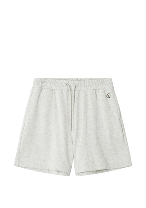 CHOCOOLATE drawstring-waist emblem-detail shorts - Grey
