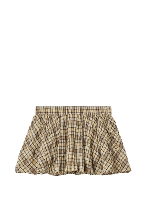 CHOCOOLATE plaid-pattern mini skirt - Neutrals