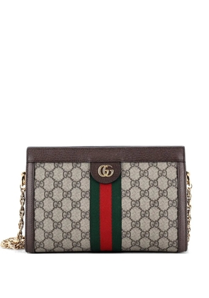 Gucci Pre-Owned Ophidia Chain Shoulder Bag GG Coated Canvas Small crossbody bag - Brown