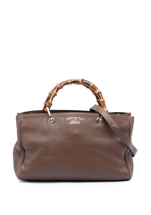 Gucci Pre-Owned 2016-2026 Medium Calfskin Bamboo Shopper satchel - Brown