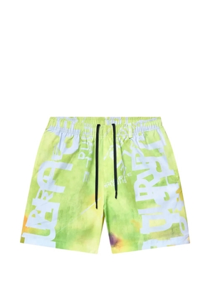 Purple Brand drawstring printed short - Green