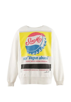 SAINT MXXXXXX graphic-print crew-neck sweatshirt - White