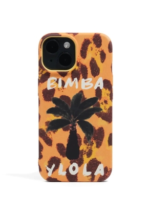 Bimba y Lola Iphone 15 animal-print phone case - Yellow