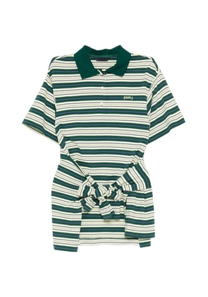 Juun.J striped polo top - Green