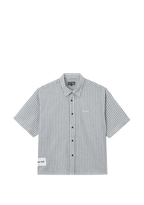izzue striped button-fastening shirt - Blue
