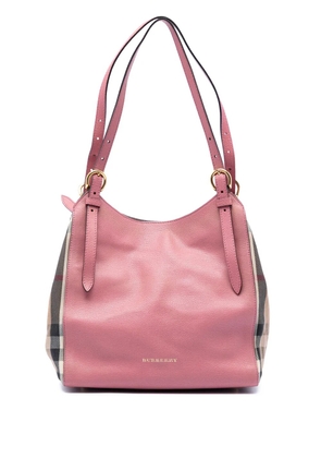 Burberry Pre-Owned 2000-2017 Small Leather and House Check Canvas Canterbury tote bag - Pink