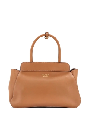 Prada Pre-Owned Frame Soft Grain Leather Medium tote bag - Brown