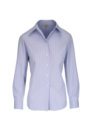 Lafayette 148 striped button-down cotton shirt - Blue