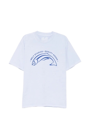 Melt fish-print T-shirt - Blue