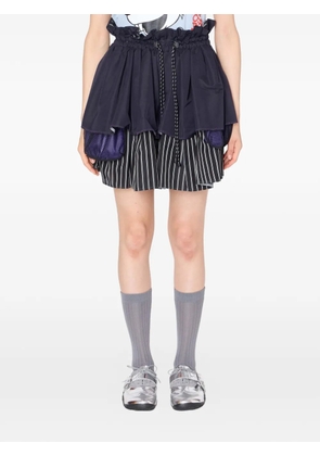 Kolor drawstring layered midi skirt - Blue