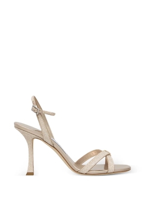 Jimmy Choo 90mm Elsy heeled sandals - Neutrals