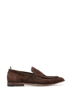 Officine Creative notched panel loafers - Brown
