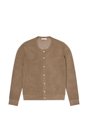 Zanone open-knit cardigan - Brown
