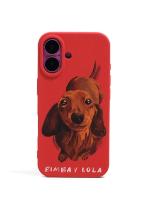 Bimba y Lola Iphone 16 dog-graphic phone case - Red
