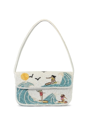 STAUD Tommy Surf Babes beaded bag - White