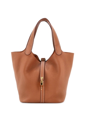 Hermès Pre-Owned Picotin Lock Bag Clemence MM bucket bag - Brown