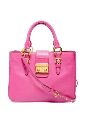 Miu Miu Pre-Owned 2010s Madras tote bag - Pink