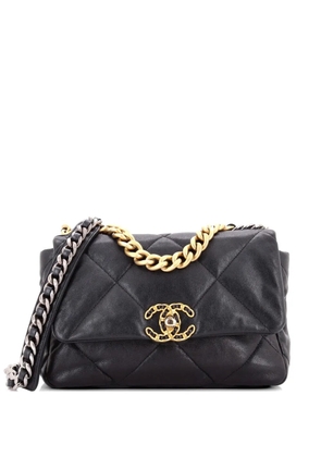 CHANEL Pre-Owned 19 Flap Bag Quilted Leather Medium crossbody bag - Black
