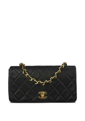 CHANEL Pre-Owned 1989-1991 mini Full Flap turnlock flap shoulder bag - Black