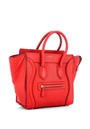 Celine Pre-Owned Luggage Bag Grainy Leather Micro tote bag - Red